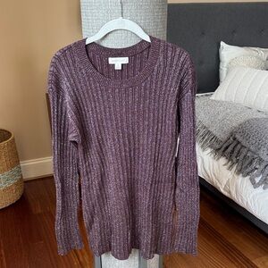 Treasure & Bond Metallic Purple Sweater